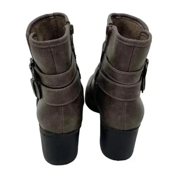 Natural Soul Naturalizer Zela Size 7.5 Strappy Ankle Boots Side Zip Block Heels - Picture 9 of 12